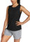 WILLIT Tank Top Damen Sommer Sport Oberteile Racerback ärmellos Yoga Shirt Laufshirt Schnell trocknend Sweatshirt Sport Locker Top Schwarz M