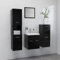 Juroupi Badmöbel-Set BadezimmermöBel Bathroom Furniture Badezimmer MöBel Set BadmöBel Sets Schwarz Holzwerkstoff - 3070902