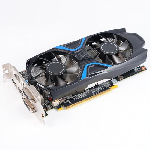 Docooler GTX 1050Ti 4GB Graphics Card GDDR5 128Bit Dual Cooling Fan Computer Graphics Low Power GPU for Working Gaming Video Editing Multi-Ports