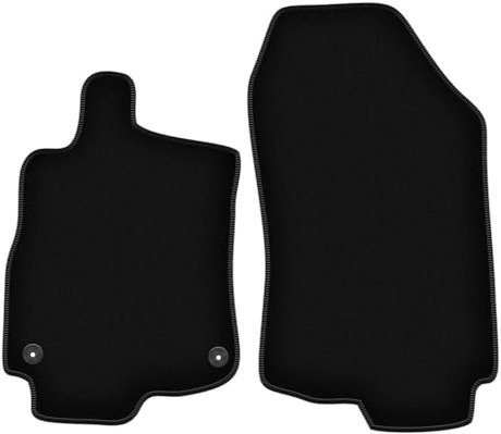 Wielganizator Velours Vorne Fußmatten passend für Renault Megane III (2008-2015) | Qualität: Basic - Genaue Passform, rutschfeste Untregrund 2-teilig - Schwarz