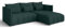 AXLIVING Ecksofa Grün mit Schlaffunktion und Bettkasten Cosmova 245cm