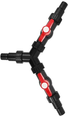 ORFOFE Aquarium Wasserventil Verteiler Robuster Kunststoff Schlauchverbinder Präziser Y-Splitter für Schläuche Kompatibel für Teichpumpen Aquarienbrunnen und Pools