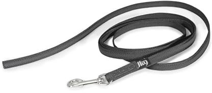 IDC Color & Gray gumierte Leine, 14 mm x 2 m ohne Schlaufe, Schwarz-Grau