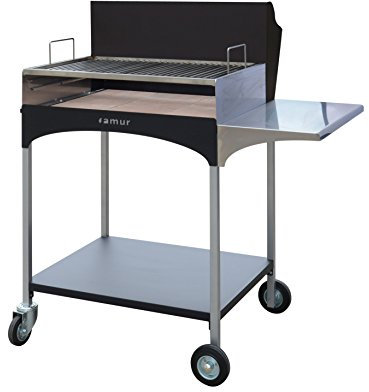Holzkohlegrill BK 10 ELITE mit großem Edelstahl-Grillrost mit 8mm starken, drehbaren Grillstäben
