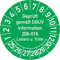 Geprüft gemäß DGUV Information 208-016 Prüfplakette, 500 Stück, in verschiedenen Farben und Größen, Prüfetikett Prüfsiegel Plakette Leitern und Tritte (ehemals BGV D 36) (30 mm Ø, Grün)