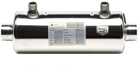 SAXONICA Pool Heizung Wärmetauscher Dapra-HWT-VA 35 I Edelstahl V4A I 42 kW