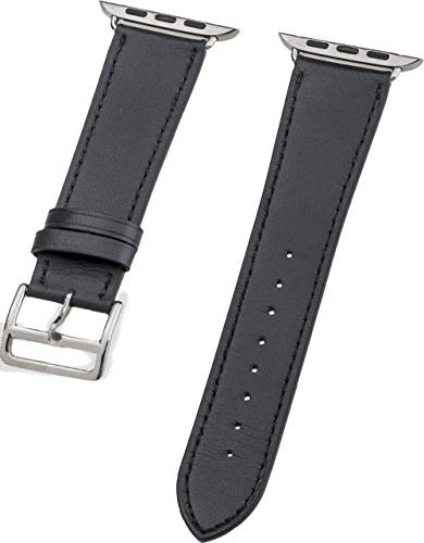PETER JÄCKEL Watch Band für Apple Watch 44mm (Series 4/5)/ 42mm (Series 1/2/ 3) Leather Black