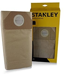 Stanley 41857-A Bolsas de Filtro de Papel para aspiradores sólidos y líquidos, Estándar, La Habana