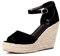 Scarpe Tacco Alto Donna Sandali Sexy Comodi Eleganti Colore Nero Zeppa Corda Taglia 40 stile moderno camminata elegante moda fashion