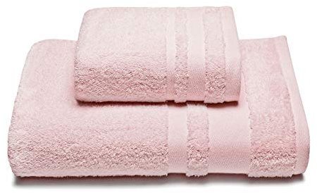 Caleffi Asciugamano con Ospite in Cotone Minorca Rosa Fard - 1000514