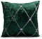 cushion mania Large Crushed Velvet Diamante Chesterfield Cushion Covers or Filled Cushions – Luxury Decorative Scatter Pillows (17x17 Cover Only, Bottle Green)