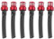 QWORK 6Pcs Motorrad Kraftstofftank Tankdeckelventil , Tankdeckel Entlüfter Schlauch Für ATV Dirtbike Pack Rohr Motorrad , Rot