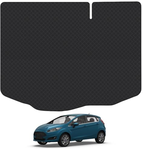 Ford Fiesta (2008-2017) 3mm Rubber Boot Mat | Tailored Fit Durable Boot Liner Full Coverage Protection Waterproof Accessories Easy Clean Anti Slip Made in the UK