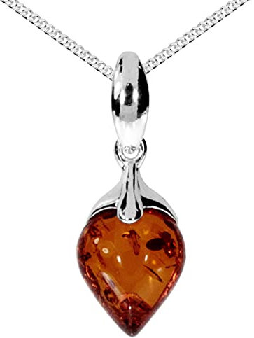 Kette mit Anhänger - Lene - Silber 925/000 - Bernstein