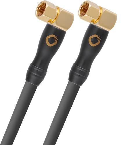 OEHLBACH Transmission Shift S-90 HD Satellitenkabel 90 Grad gewinkelt (Made in Germany- 4K UltraHD F-Stecker Kabel für Satellitenfernsehen - HDTV, 4-Fach Schirmung) - 4 m anthrazit