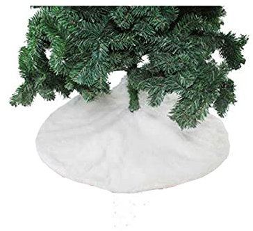 Pot Christmas tree cover in white fabric 90 cm. You can no longer see the ugly base of your Christmas tree in faux pine right?