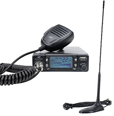 Radio CB PNI Escort HP 9700 Antena USB y CB PNI Extra 45 con Base magnética