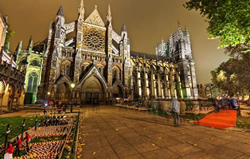 LHJOYSP jigsaw puzzle for kids 1000 piece City of London, United Kingdom Westminster Abbey 75x50cm