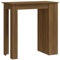 vidaXL Mesa Alta con Estante Bar Bistró Mostrador Centro Desayuno Cocina Comedor Muebles Mobiliario Madera Contrachapada Roble Marrón 102x50x103,5 cm