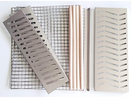 Zubehör zum Räucherofen Franco Premium Räuchern Räucherei Smoker aus Edelstahl Set von Accessoire (Franco Premium GIGA)