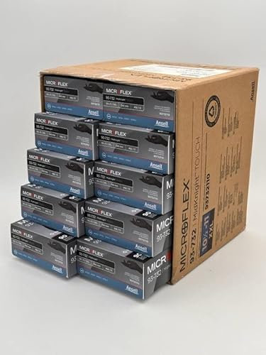 Florissima Microflex 262032 Lot de 900 gants jetables en nitrile Noir Taille XXL (10,5-11)
