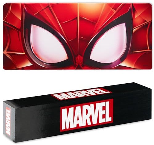 Marvel Tappetino Mouse - Tappetino Scrivania Gaming Mouse Pad Grande Antiscivolo Desk Mat 80cm x 36cm Sottomano Accessori Ufficio Casa Marvel Gadget (Rosso Spiderman)