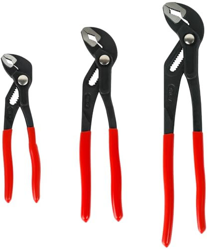 AzReference Wasserpumpenzangen-Set, 3-teilig (17,8 cm, 25,4 cm und 30,5 cm), Mini-Gleitgelenk-Zangenschlüssel, verstellbarer Nut- und Federzangen-Set