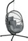 Outsunny Outdoor Swing Chair with Thick Padded Cushion, Patio Hanging Chair with Metal Stand, Foldable Basket Egg Chair with Cup Holder, Rope Structure, for Indoor and Outdoor, Grey