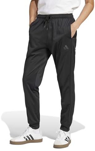 Adidas Mens 3-Stripes Tricot Regular Tapered Sportswear Track Pants, Black/Black, 3X-Large