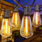 SUWIN Outdoor String Lights, 100FT ST38 LED Festoon Lights Outdoor, IP45 Waterproof Globe Garden String Lighting with 37+2 Bulbs, 2500K Outside Patio Lights for Décor Cafe Party