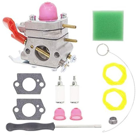Gettimore Kit carburatore Poulan per decespugliatore artigiano modelli P4500, PP025, PP125, PP125E, PP25E, PP325, per McCulloch MC025 MC125