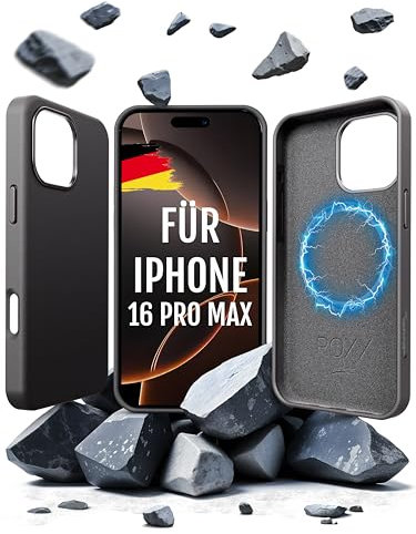 Roxx Black Next Era Hülle | Weltweit Einzigartig | Passend für iPhone 16 Pro Max | Für MagSafe | Hardcase | Innenschutz | Displayschutz | Kameraschutz