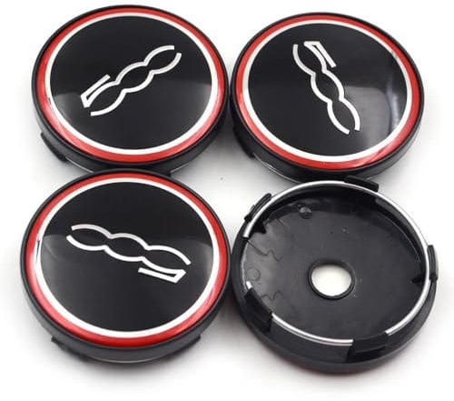 4 Stück Nabendeckel Radnabenkappen für FIAT 500 Abarth 60mm, Felgendeckel Autonaben Kratzfest und Wasserdicht Radnaben Auto Zubehör,K