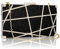 Farcauo Handtasche Damen Abendtasche Schwarz Damen Clutch Kleine Umhängetasche Stylische Crossbody-Tasche mit Kette Glitzernde Abendtasche für Partys und Cocktailpartys und Abschlussbälle