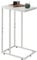 WLIVE Kleiner Beistelltisch, C Form Schmaler Sofatisch，Gestell aus Metall Laptop Kaffeetisch，Couch Side Table 29 x 39 x 63 cm, Weiß