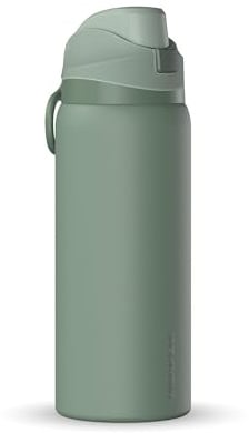 Hydrapeak Oasis 32oz Insulated Water Bottle with Locking Chug Lid & Handle, Leakproof Stainless Steel Travel Ready for Back to School, College Dorm, Gym & Everyday Hydration (Sage Leaf)