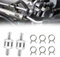 Cutiolly Clapet Anti-Retour,2pcs Clapet Anti-Retour de Carburant,Clapet Anti-Retour Valve de Carburant Aluminium,avec 6 Clips à Ressort,Valve Carburant Alliage d'Aluminium,pour Systèmes Basse Tension