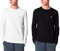 Bahob® 2 Pack Men's Long Sleeve T-Shirt Top Round Neck Full Sleeve T-Shirt Soft Cotton S-XXXL (Small, 2 Pack/Black X White)