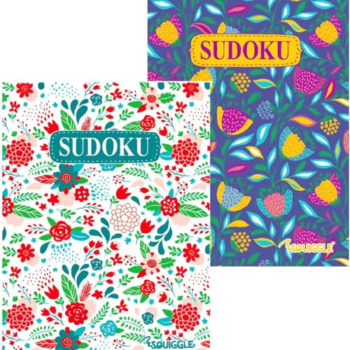 Sixstore A5 Floral Sudoku Travel Size Puzzle Books, set di 2