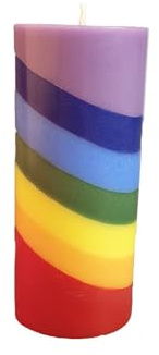 Chakra Stumpenkerze mit Kokoswachs multicolor