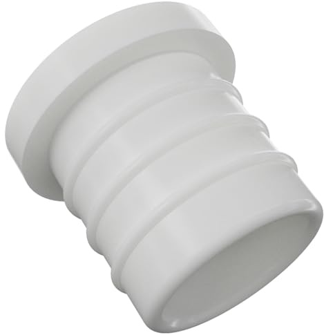 68mm (2 11/16) White Hollow Blanking Plastic End Cap Bung for Hose & Pipes