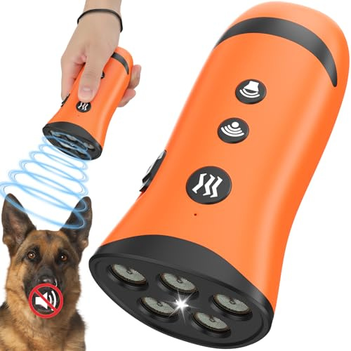 Naxup Anti-Bell Gerät für Hunde,Ultraschall-Abschreckungsgerät gegen Hundebellen,15 m Reichweite, 3 Modi Anti Bellen Gerä mit LED, Wiederaufladbar Ultraschall-Bellstopper drinnen draußen