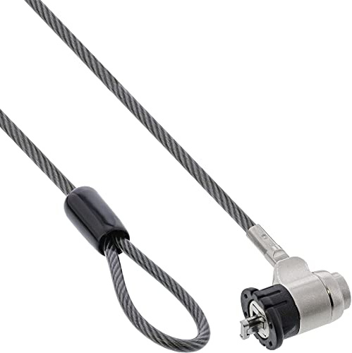 InLine 55703 Notebook Sicherheitsschloss, mit Schlüssel, 4,4mm x 2m