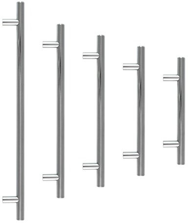 T Bar Chrome Kitchen Cupboard Cabinet Drawer Door Handle 160 x 220mm