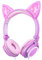 esonstyle Kinder-Kopfhörer über dem Ohr mit LED-Leuchtohren, kabelgebundene Kinder-Headsets, 85 dB Lautstärke, begrenzte 3,5-mm-Kopfhörer für süße Mädchen