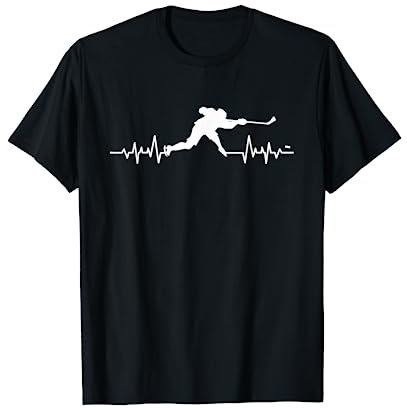 Eishockey Heartbeat Herzschlag Eishockey Spieler T-Shirt