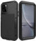 LIEBE MEI iPhone 11 Pro Telefonhülle mit gehärtetem Glas, stoßfestem, staubdichtem, kratzfestem Hybridmetall und Silikonschutzhülle für iPhone 11 Pro 5,8 Zoll schwarz