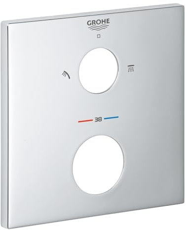 Grohe Rosette Thermostat Cube 2 Ausgänge, 9 x 28 x 35 cm, Chrom (Referenz: 49102000)