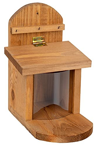VOSS.garden Eichhörnchen Futterstation Kiefernholz wetterbeständig Futterhaus