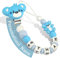 Yolnkos Schnullerkette mit Namen Jungen Mädchen Personalisiert Schnullerclip Teddy Bär(Blau)